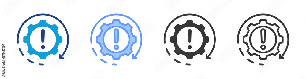 Poster recovery icon set multiple style collection