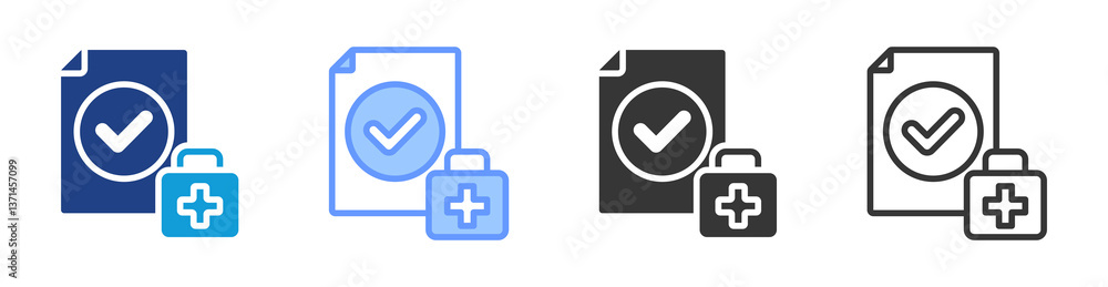 Poster Preparedness icon set multiple style collection