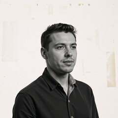 Fototapeta premium portrait of a young man with a retro look