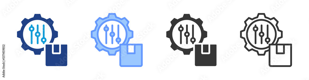 Poster Product Customization icon set multiple style collection