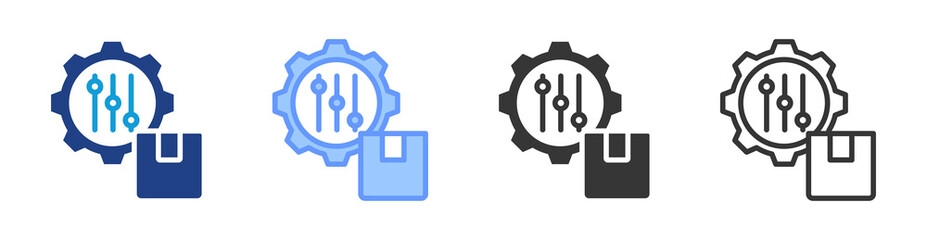 Product Customization icon set multiple style collection