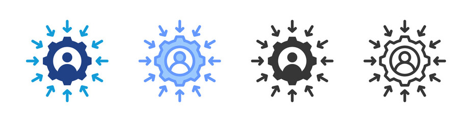 Customer Centric icon set multiple style collection