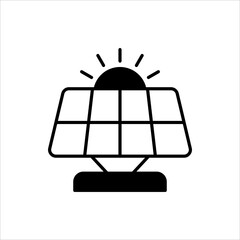 solar panel black icon vector illustration