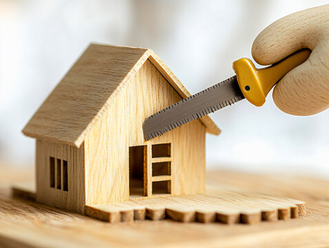 Wooden mannequin miniature carpentry construction activity toolwork tiny saw woodworking lumber material architectural model human figure craftsmanship detail indoor workspace project advertising diy