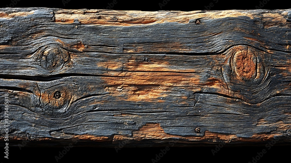 Poster detailed close-up of weathered wood with striking grain patterns and textures displaying rustic beau