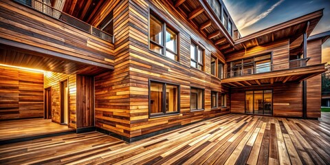 Fototapeta premium Stunning Architectural Photography of Wood Textures in High Definition - Captivating Patterns, Natural Warmth, and Unique Grain Designs for Modern and Rustic Interiors