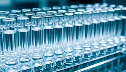 Close-up of Test Tubes for Scientific Research and Development