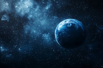 Obraz premium Celestial Orb: A stunning view of Earth from space, showcasing the planet's atmosphere and the vastness of the cosmos. This awe-inspiring image captivates the imagination.