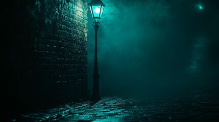 Foggy Night Streetlamp