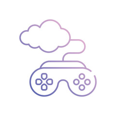 Online Game vector icon stock illustration