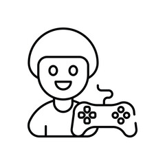 Player vector icon stock illustration