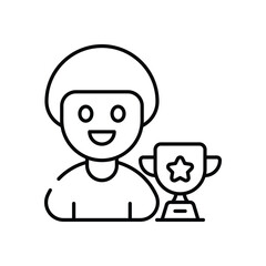 Winner vector icon stock illustration