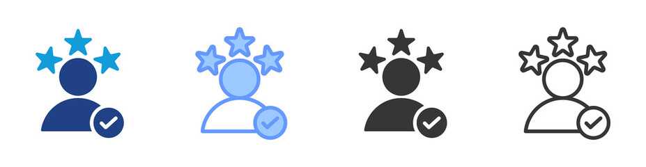 Expert icon set multiple style collection