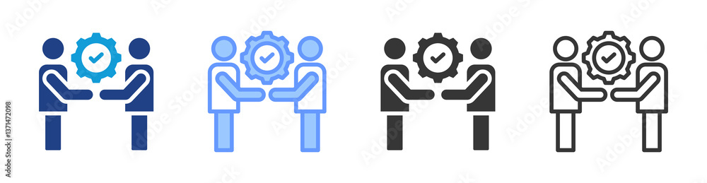 Poster Support icon set multiple style collection