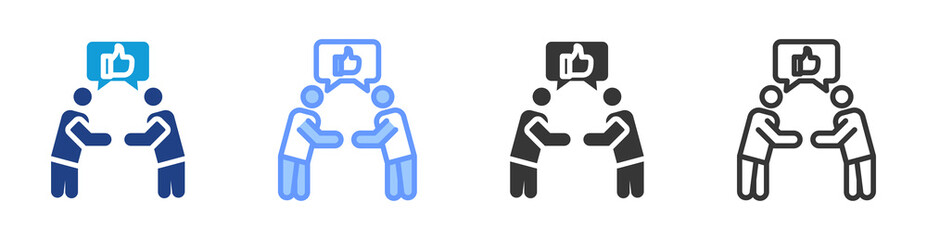 Respect icon set multiple style collection