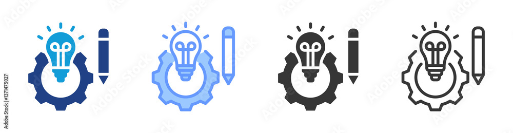 Aufkleber Practice icon set multiple style collection