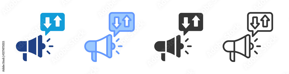 Poster Instruction icon set multiple style collection
