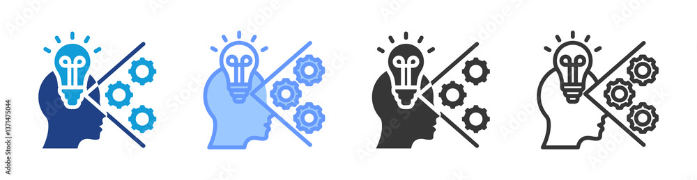 Poster Knowledge icon set multiple style collection