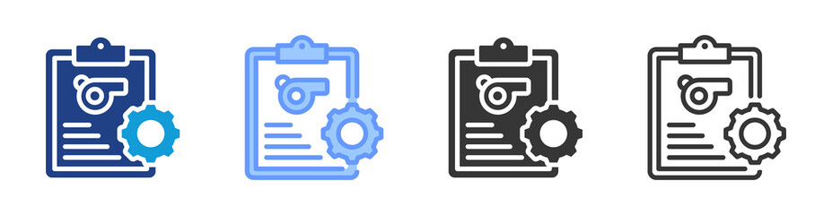 Training Program icon set multiple style collection