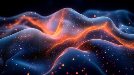 Obraz premium A quantum radar silk satin that appears to detect and visualize unseen forces through dynamic fold patterns.