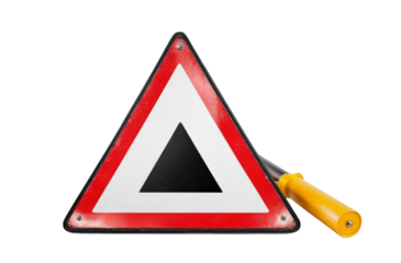 Read Triangle Warning Sign for Safety