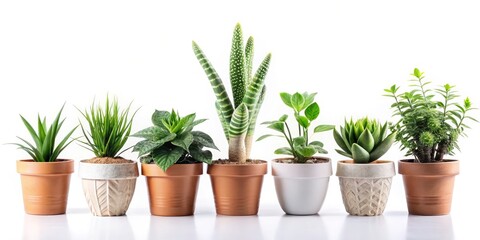 Fototapeta premium Aerial View Cute Home Plants, Drone Photography, Potted Plants, Balcony Garden, Urban Jungle, Houseplants Overhead, Green Home Decor