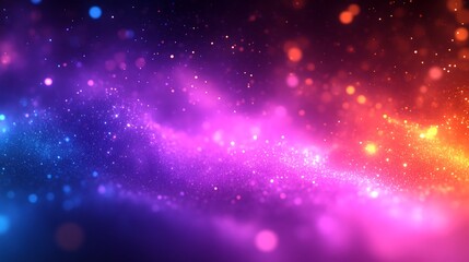 Obraz premium Beautiful colorful and abstract ethereal particles floating in space