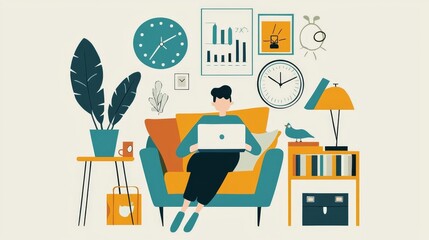 Artistic depiction of effective time blocking methods for enhancing personal development.