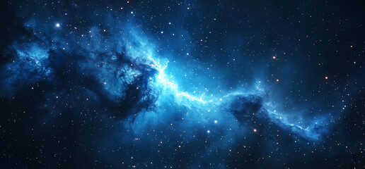 Fototapeta premium Nebula in the cosmos: Dive into an ethereal expanse of deep space, showcasing the vibrant hues of a nebula. The scene highlights the infinite wonders of the cosmos.