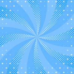 ドット柄入りの曲線のサンバースト、光のエフェクト、背景素材、スターバースト、光線、集中線、正方形サイズ	