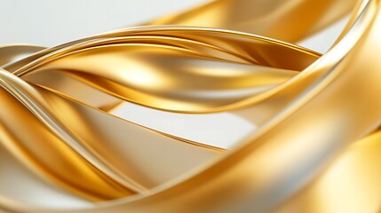 Abstract Golden Waves: Luxurious Swirls of Metallic Gold Texture Background