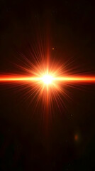 Abstract Burst Of Light With Orange And Yellow Colors In Dark Space