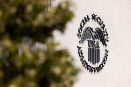 Anaheim, California, USA - March 29, 2025: A Social Security Administration field office serves central Anaheim residents.