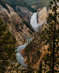 waterfall in the mountains