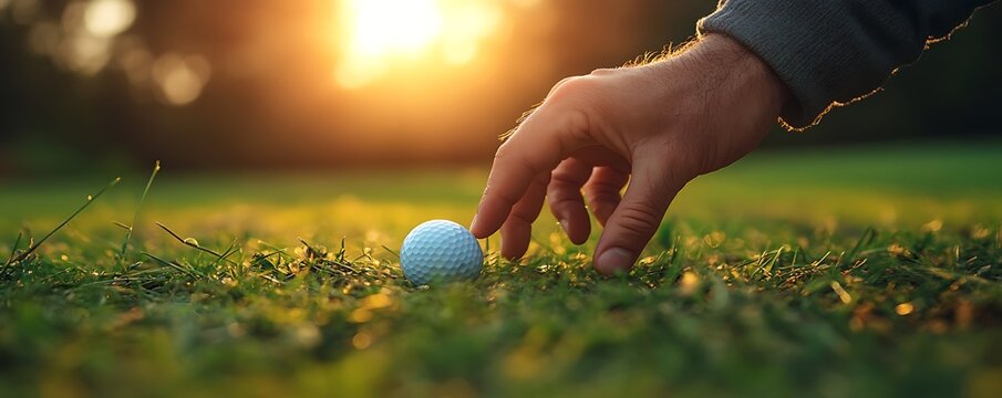Golf swing practice sunset park photography outdoor close-up focus