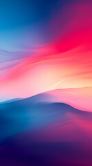 Fototapeta premium Colorful Abstract Background: Blurred Artistic Gradient Wave in Vibrant Blue, Pink, and Orange Palette