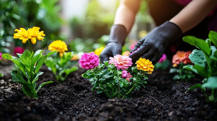 Gardening: Planting Vibrant Zinnias in a Sunny Garden