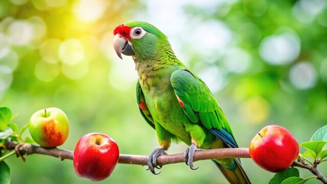 Hahn's Macaw Aviary Photography: Mini Macaw & Green Parrot in Sunshine