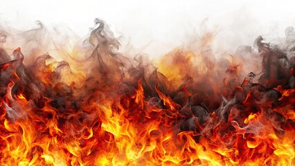 Hellfire Portrait: Fiery Infernal Smoke Portrait Photography, Devilish Cinematic Lighting, Dark Fantasy