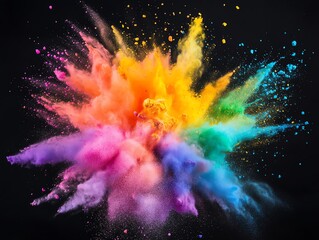 Naklejka premium Colorful Powder Explosion