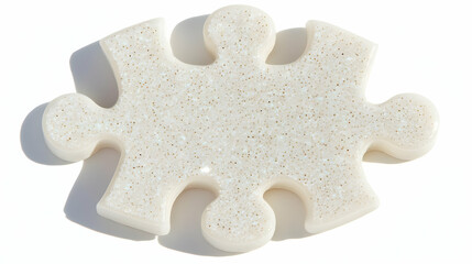 Obraz premium Isolated White Puzzle Piece On White Background Abstract Photo