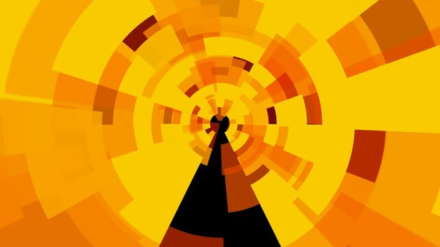 Geometric shapes in circular shape animation