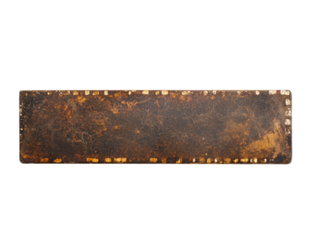 Rectangular weathered and damaged film strip with scratches
