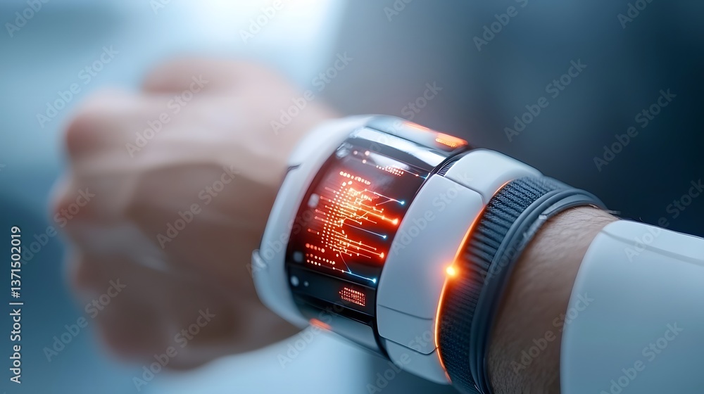 Poster ai controlled wearable heating wrap for joint pain relief with futuristic wellness technology top vi