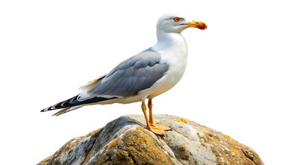 Obraz premium Seagull Rock: Candid Coastal Bird Photography - Stunning Wildlife Images