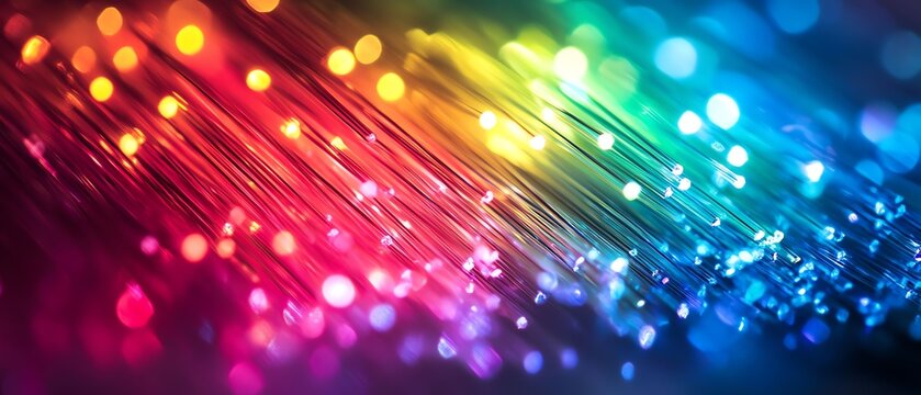 Fibra optica con luz de color