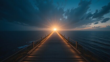 Obraz premium Bridge of Light Leading to Hope