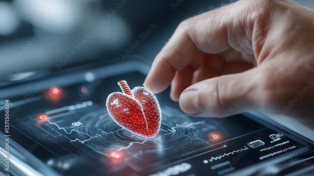 Poster holographic interface of an ai powered stethoscope mapping cardiovascular health and visualizing pre