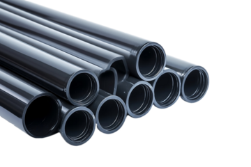 Versatile pipes for plumbing projects Isolated on white background or PNG background .