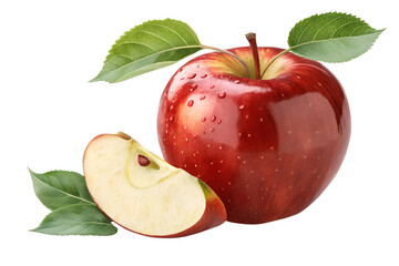 Fresh Apple isolated on white background, Fresh Pink Japanese Apple on white background,